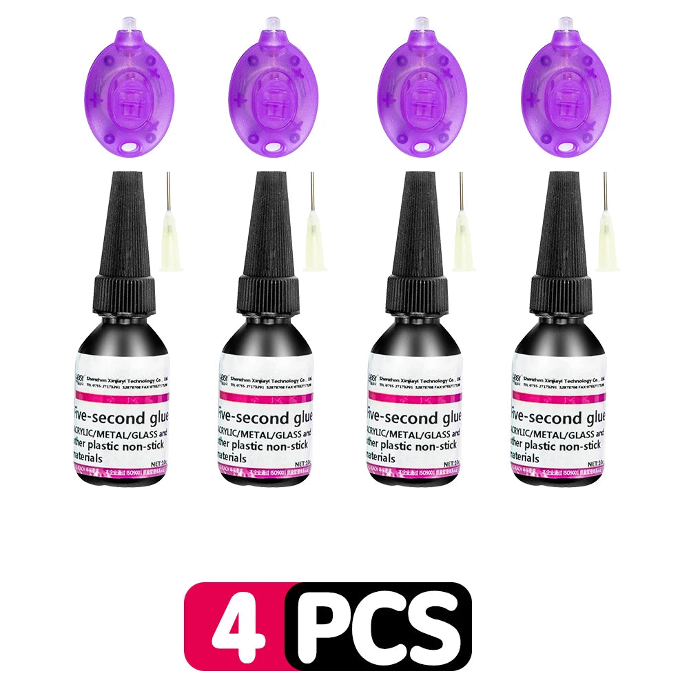 UV Light Glue Super Glue 5 Seconds Fix Adhesives Sealer Glass Metal Plastic Model Data Lines Crack Caulk High Temperature Repair