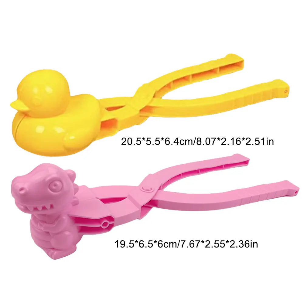 Snowball Maker Clip for Kids Adult Heart Snowflake Duck Shape Clip Tongs for Outdoor Sand Snow Ball Mold Toys Fight Sports Toys