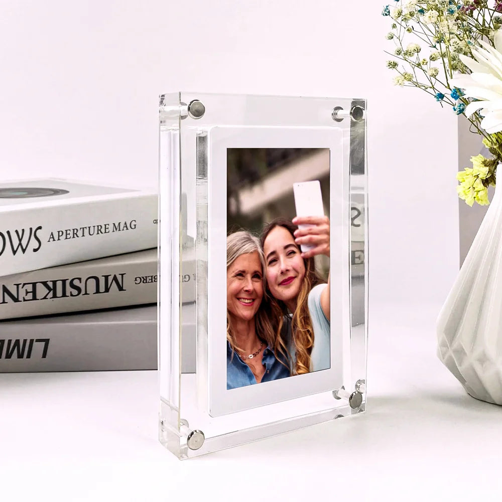 Acrylic Digital Photo Frame 5/7 Inchs 1000mAh Automatically rotate Display IPS Screen 4G Memory Battery Gravity Induction
