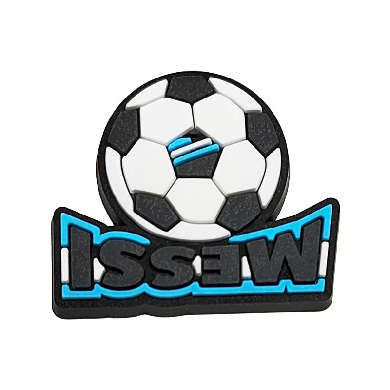 1-16pcs of Football Star Mesi Series Cartoon Shoe Charming Decorative Accessories, Children's Favorite Gifts