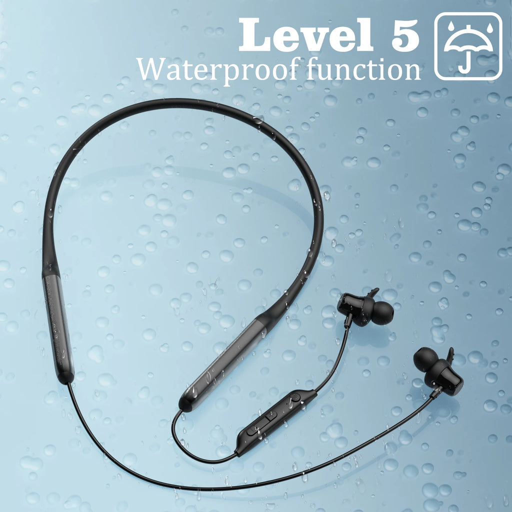 Nurati N1 5.2 Sport BT 100 Hours, Bluetooth Wireless Headset with Noise-Cancelling Microphone and IPX6, In-Ear W