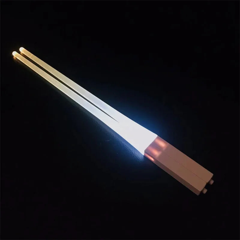 1 Pair LED Lightsaber Chopsticks Luminous Reusable Kitchen Light Up LED Chopstick Glowing BPA Free Food Safe Chopsticks