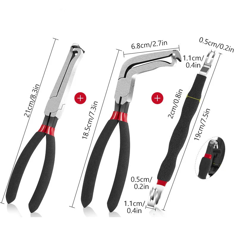 3pcs Electrical Disconnect Pliers Connector Separator 60 Degree For Electrical Wiring MAF Sensors Fuel Injectors Coils