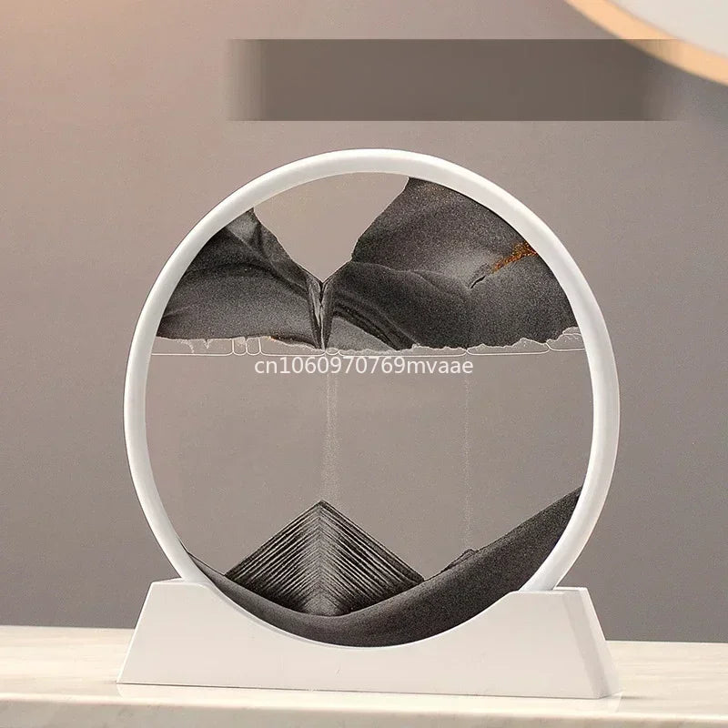 Sandscape Moving Sand Art Frame Quicksand 3D Dynamic Liquid Hourglass Kinetic Sand Painting Flowing Sand Office Home Decor Gifts
