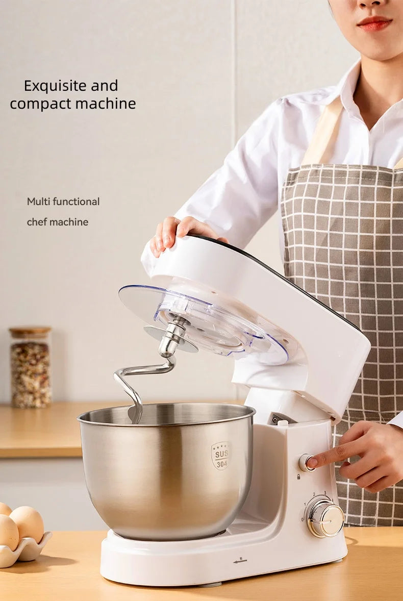 4L Chef machine household small dough kneader dough mixer electric cream whipping countertop egg beater