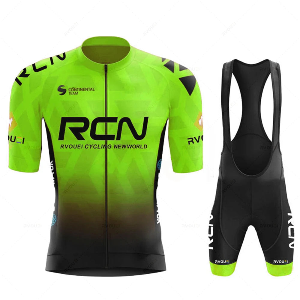 2026 Rvouei Team Cycling Jersey Set Summer Breathable Road Bicycle Suit Riding Uniform Bike MTB Clothing New Sports Cycling Kits