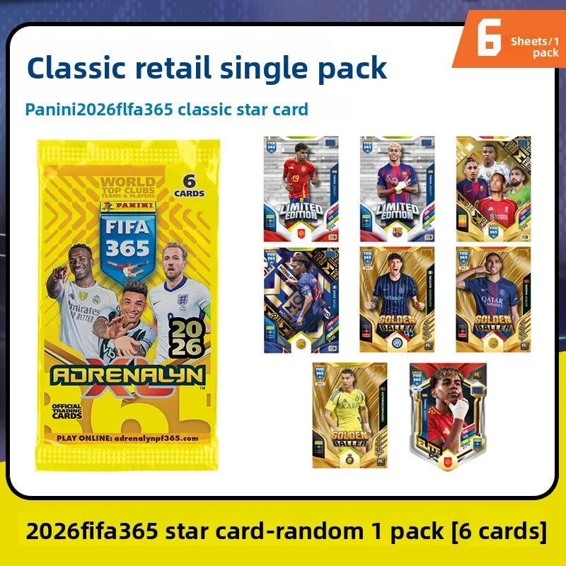 2026 Panini FIFA 365 Adrenalyn XL - Top Clubs Teams Players Collectible Trading Card Gift