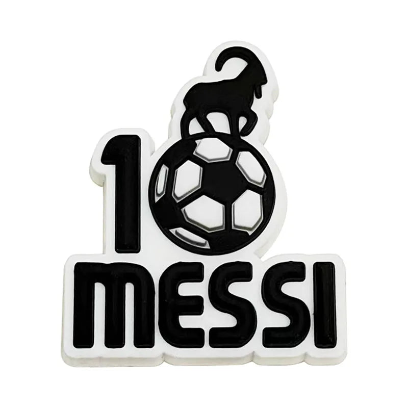 1-16pcs of Football Star Mesi Series Cartoon Shoe Charming Decorative Accessories, Children's Favorite Gifts