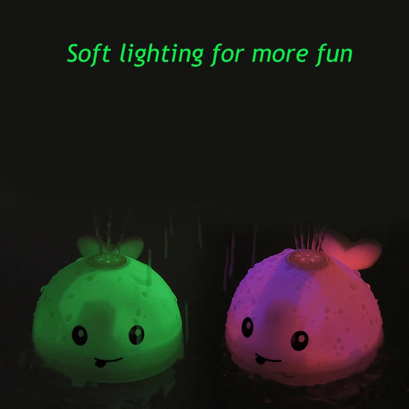 Baby Light Up Bath Tub Toys Whale Water Sprinkler Pool Toys for Toddlers Infants Whale Water Sprinkler Pool Toy