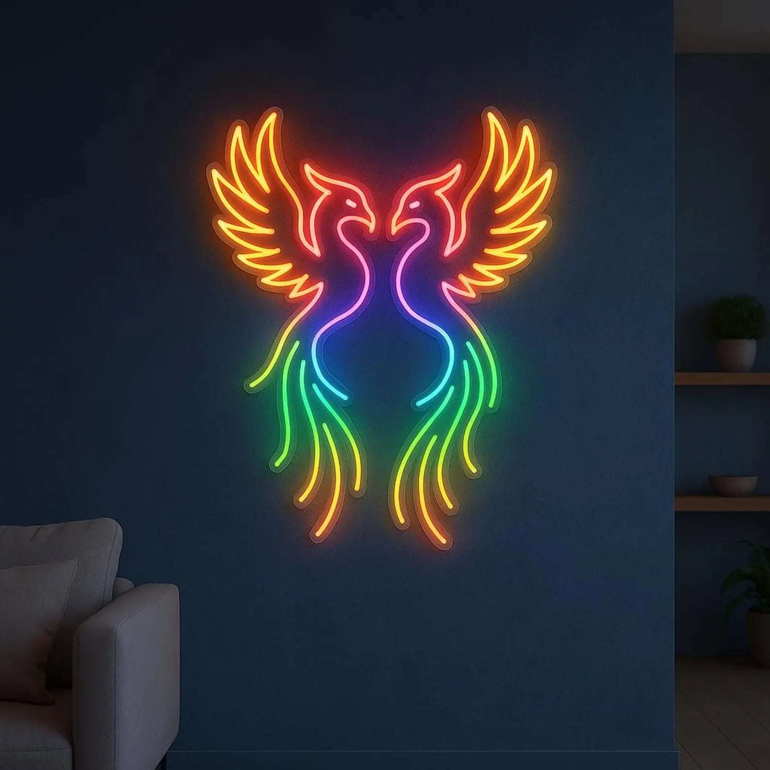 Phoenix Neon Sign,Legendary Immortal Bird Neon Sign. Bird LED Decor. Mythology Led Decor,Gift for Kids