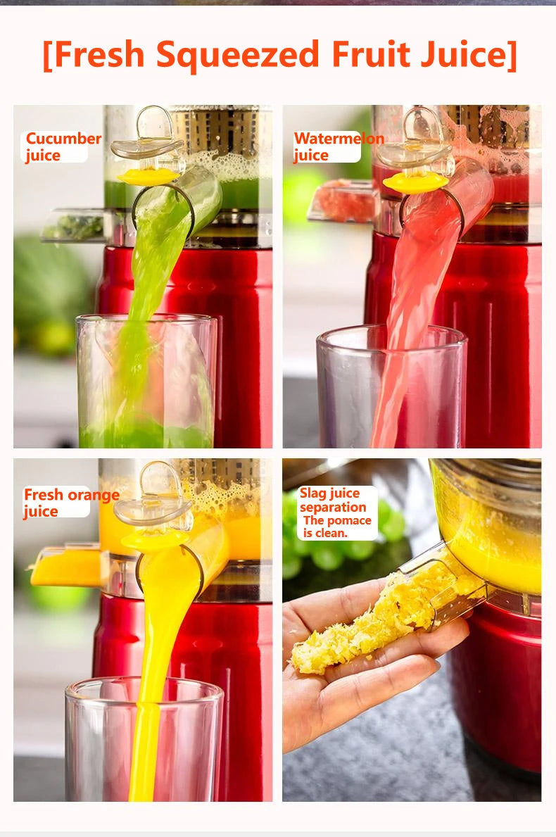 In stock Big Mouth Cold Press Commercial Orange Fruit Machine Electric Household Vegetable Juice Multifunctional Slow Juicer