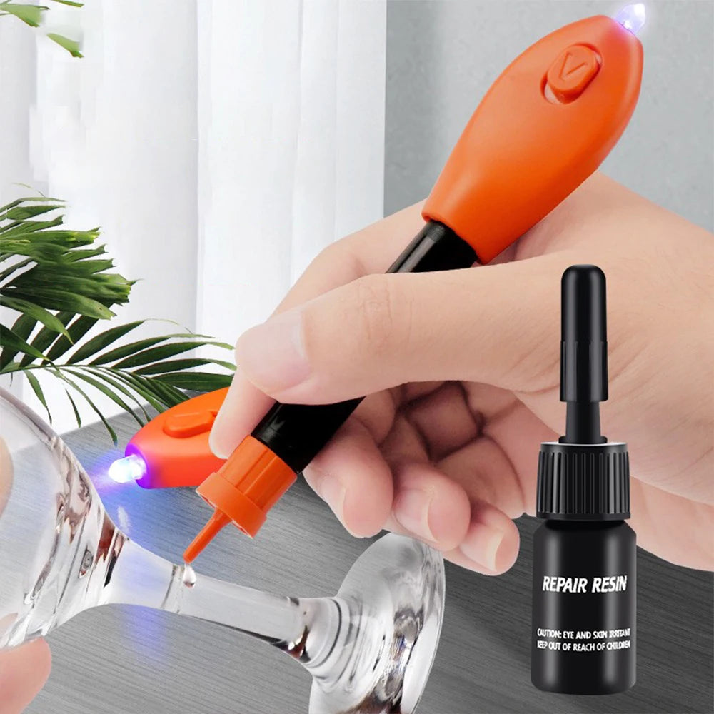 UV Light Glue Super Glue 5 Seconds Fix Adhesives Sealer Glass Metal Plastic Model Data Lines Crack Caulk High Temperature Repair