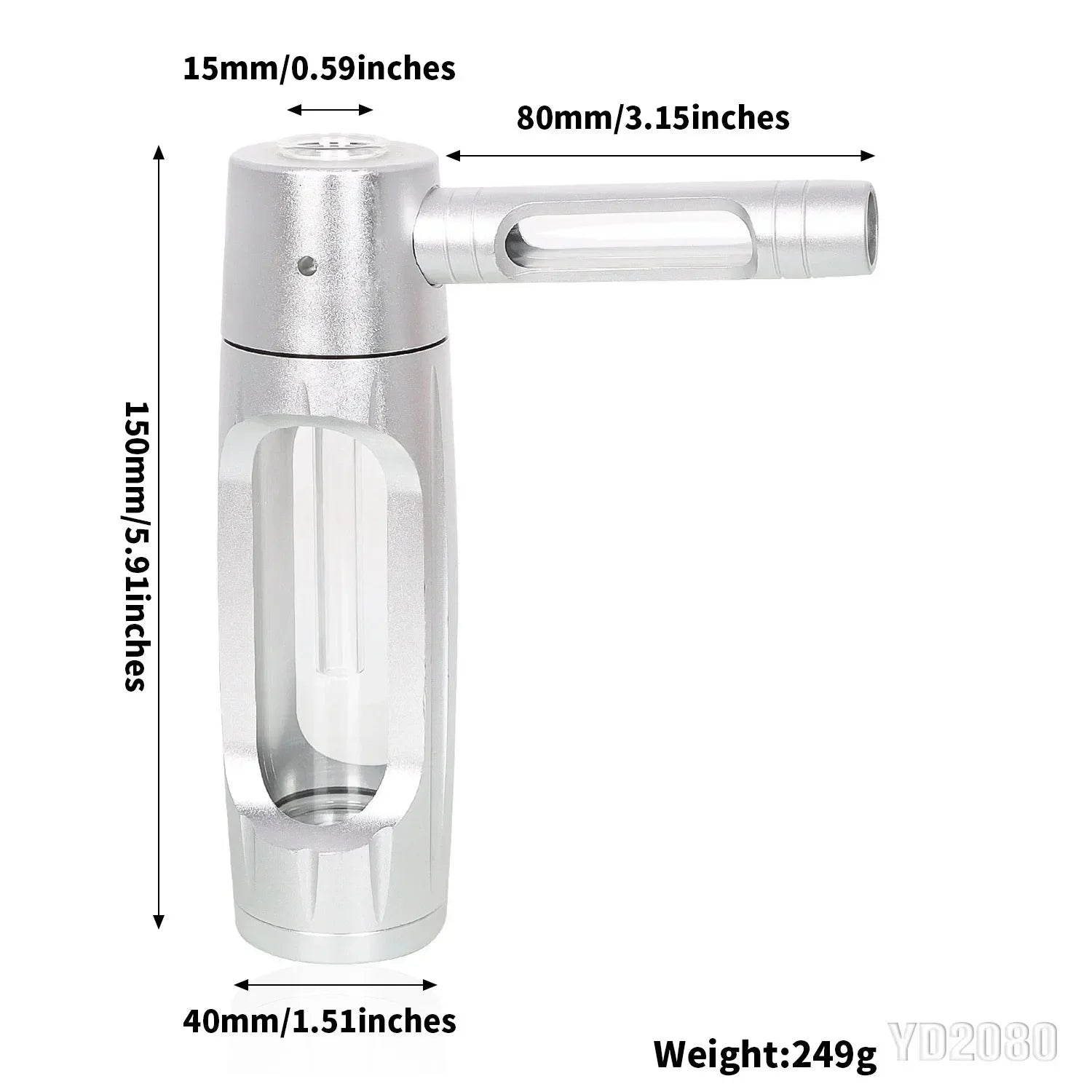 New Metal Smoking Pipe Portable  Aluminium Alloy Water Pipes Hookah Shisha Pipa for Smoke Accessories