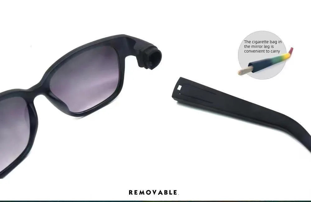 Sunglasses Hidden Tapered Cigarette Storage Tube Removable Glasses Holder Horn Tube Tobacco Box Smoking Pipe Accessories