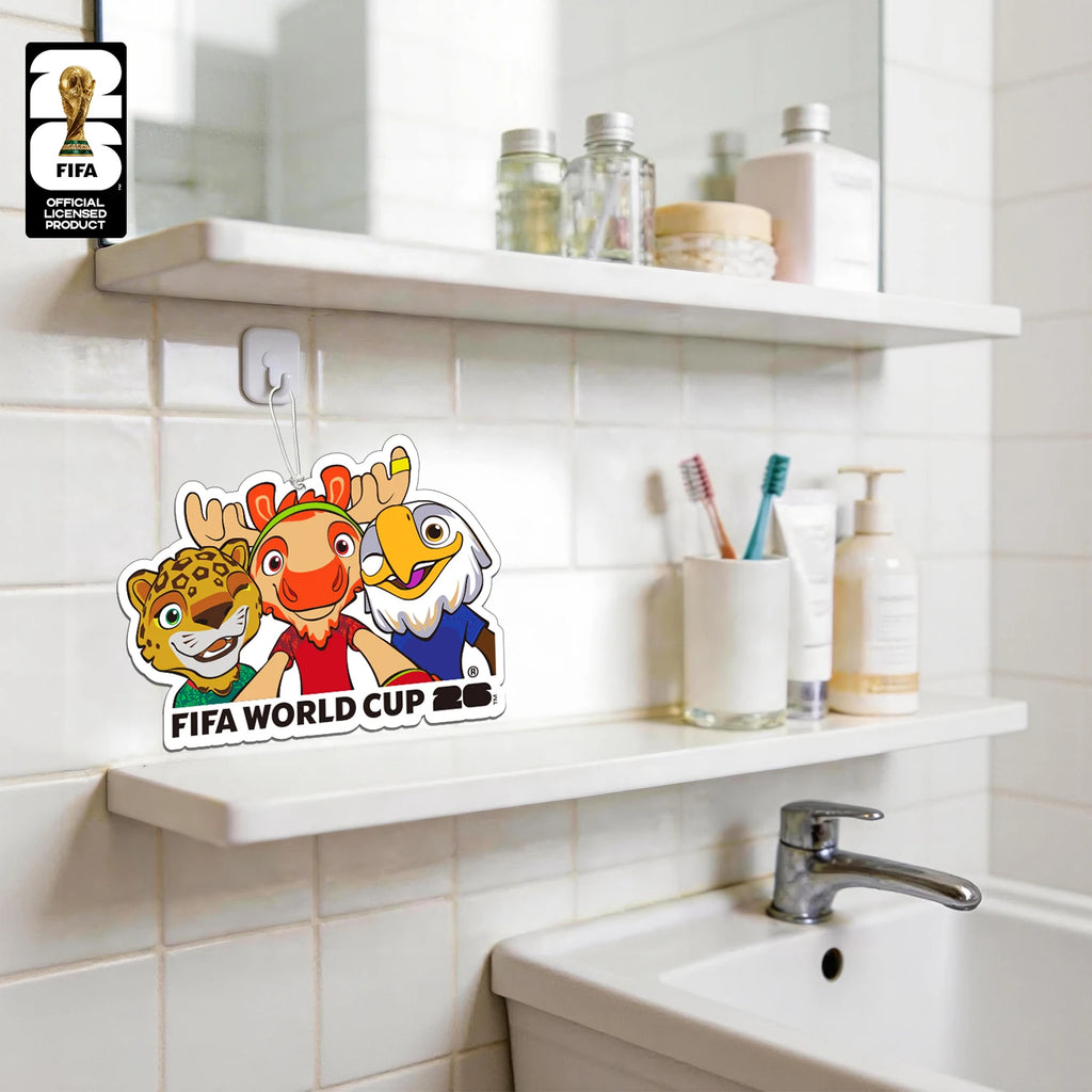FIFA World Cup 2026 Official 3 Pack Car Air Freshener with Trophy Mascot & Host City Design, Long Lasting Scent for Car & Home