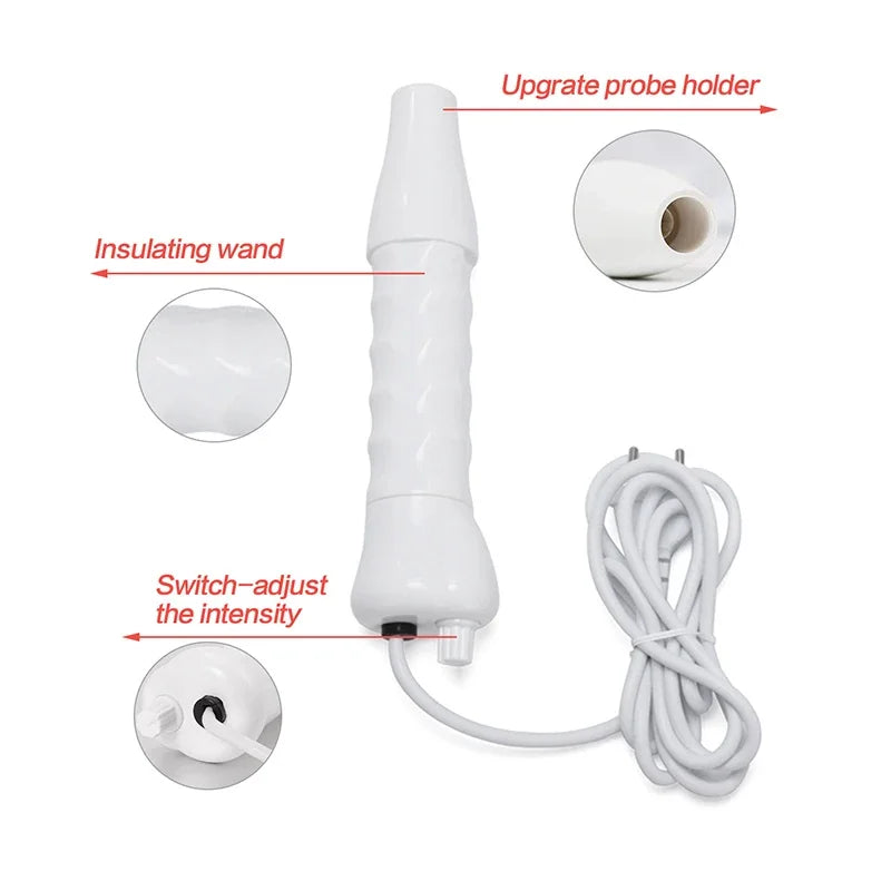Portable High Frequency Facial Machine Wand Handheld Electric Face Skin Beauty Tools Acne Treatment Device