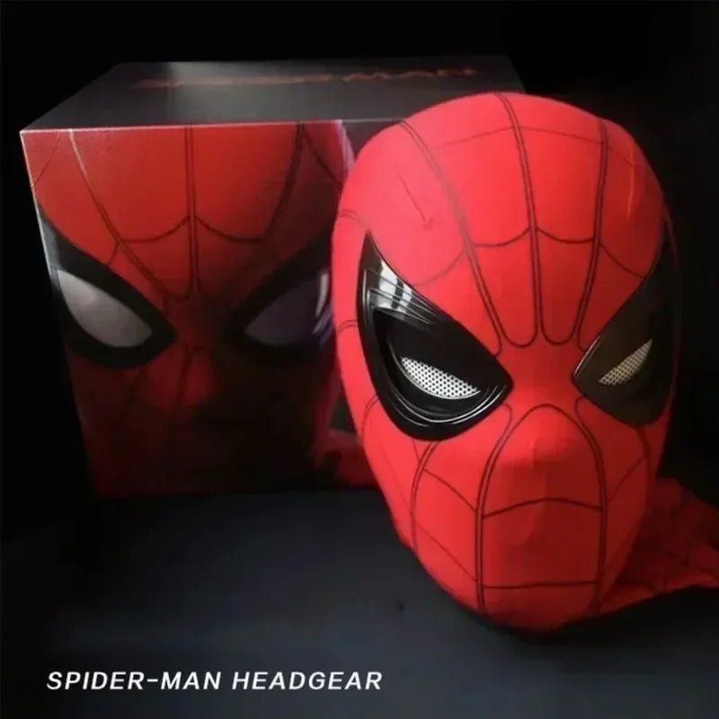 New Miles Spiderman Mask Headgear Cosplay Moving Eyes Electronic Mask 1:1 Remote Control Creative Cool Adult Kid Toys Gifts