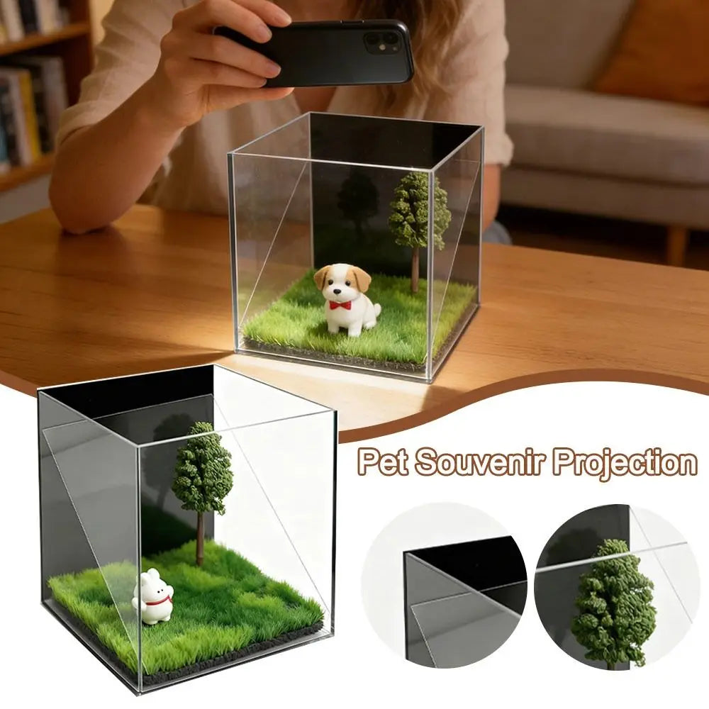 Acrylic Pet Holographic Projection Digital House Pet Souvenirs Pet Projection Souvenir Tool Cat Projection Box 3D Dog Video Box