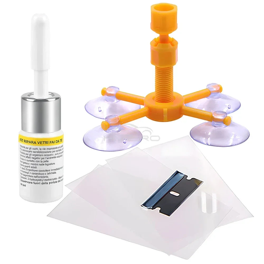 Windshield Repair Kit Scratche Quick Fix Car Styling Cracked Glass Windscreen Resin Sealer DIY Auto Window Screen Polishing Tool