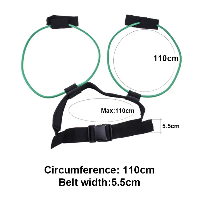 Muscle Strength Training Resistance Band Legs Waist Belt Pedal Exercise Body Building Workout Elastic Bands Fitness Equipment