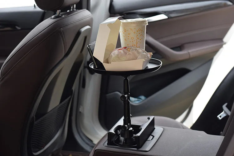 360° Adjustable Car Cup Holder Tray & Phone Mount Expander For Car, Portable Tray Table,Food Storage Rack, Coffee Table,