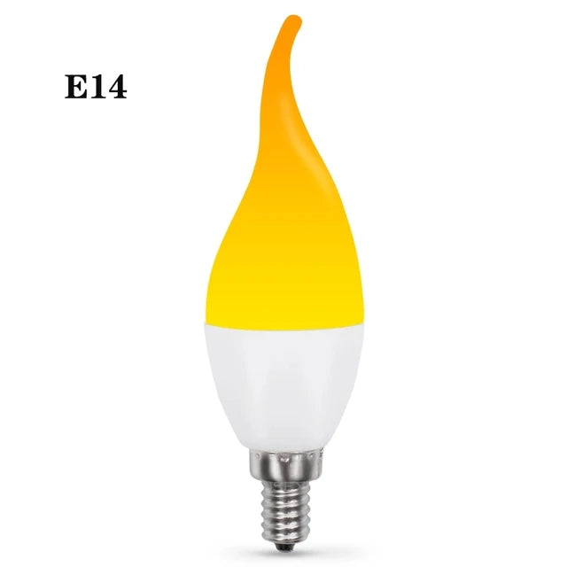 LED E27 Flame Bulb Fire E14 lamp Corn Bulb 4 Modes Party LED Light Dynamic Flame Effect 85v-265v for Home Lighting