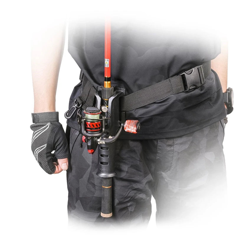 Portable Belt Rod Holder Fishing Gear Accessory Adjustable Waist Fishing Rod Insertion Device Fishing Accessories Tools Outdoor