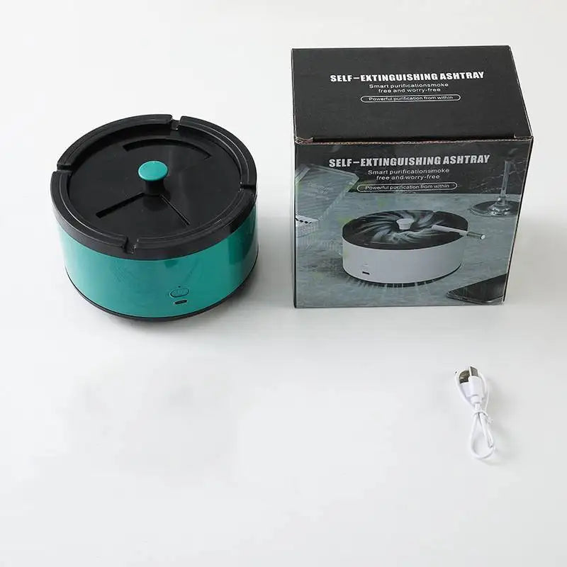 Smart Ashtray Air Purifier Remove Secondhand Smoke and Tobacco Odor Instantly Auto Ashtray Flame Retardant Cigarette Holder Box