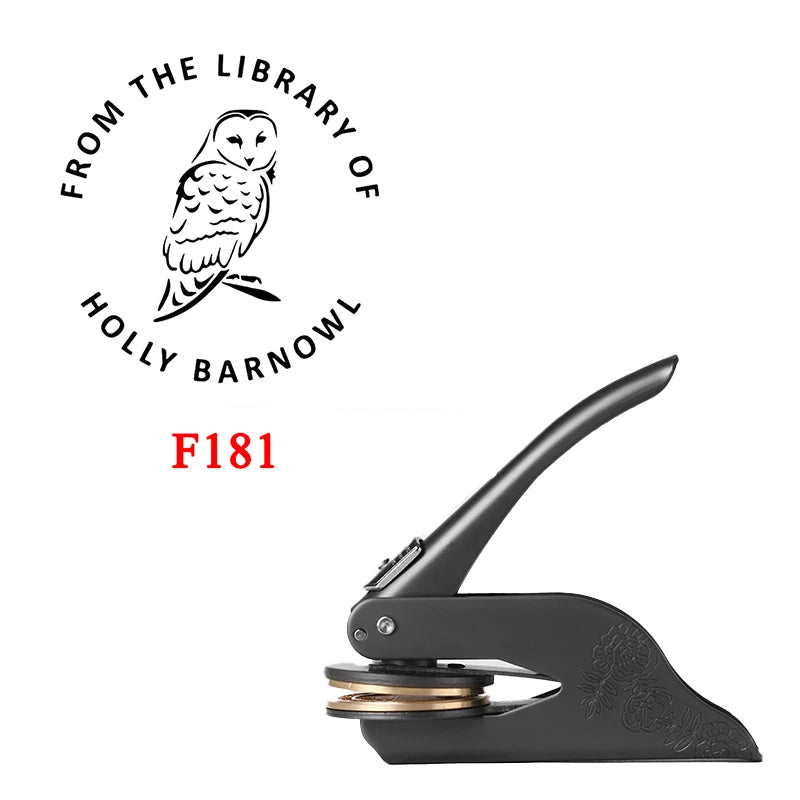 Embosser Stamp Customized Private Logo Customization Library Book Invitation Wedding Embossing Stamp Company Paper Leather Seals