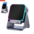 NEW 5 In 1 Auto-induction Wireless Induction Speaker 8 Mode RGB Light Phone Stand Surround Sound Portable Bluetooth Phone Holder