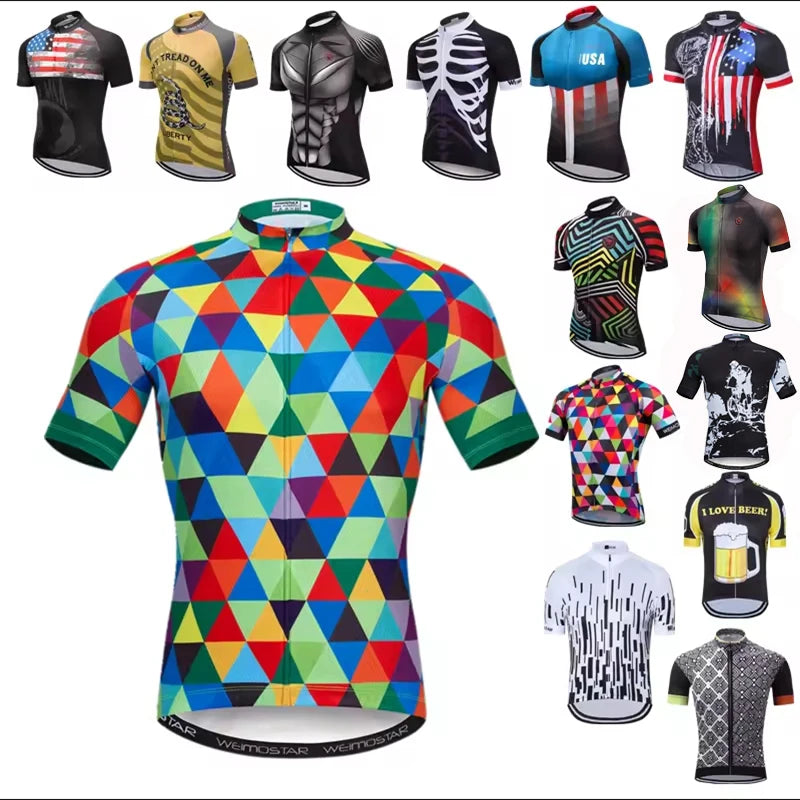 Weimostar Summer Men's Cycling Jersey Biking Shirt Racing Sport Bicycle Tops Ropa Ciclismo Pro Team MTB Bike Jersey Cycling Wear