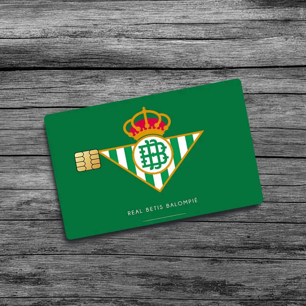 Football R-Real B-Betis Bank Credit Cards Bus Pass Stickers Cool Decoration Waterproof 4PCS Card