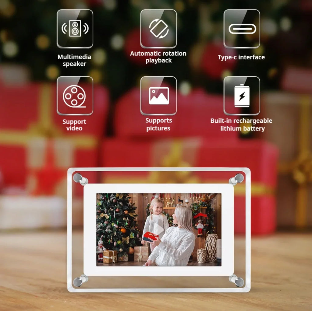 Acrylic Digital Photo Frame 5/7 Inchs 1000mAh Automatically rotate Display IPS Screen 4G Memory Battery Gravity Induction