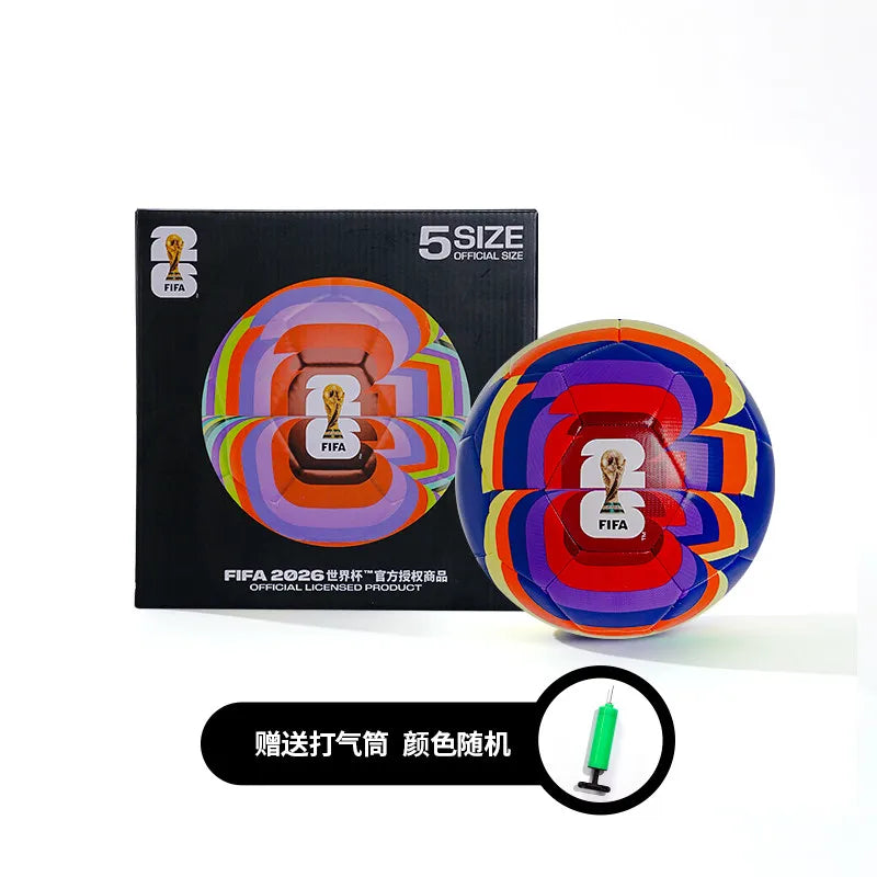 FIFA 2026 World Cup USA Canada Mexico Size 5 Soccer Ball Official Match Training for Adults Youth Students Wear-Resistant PU