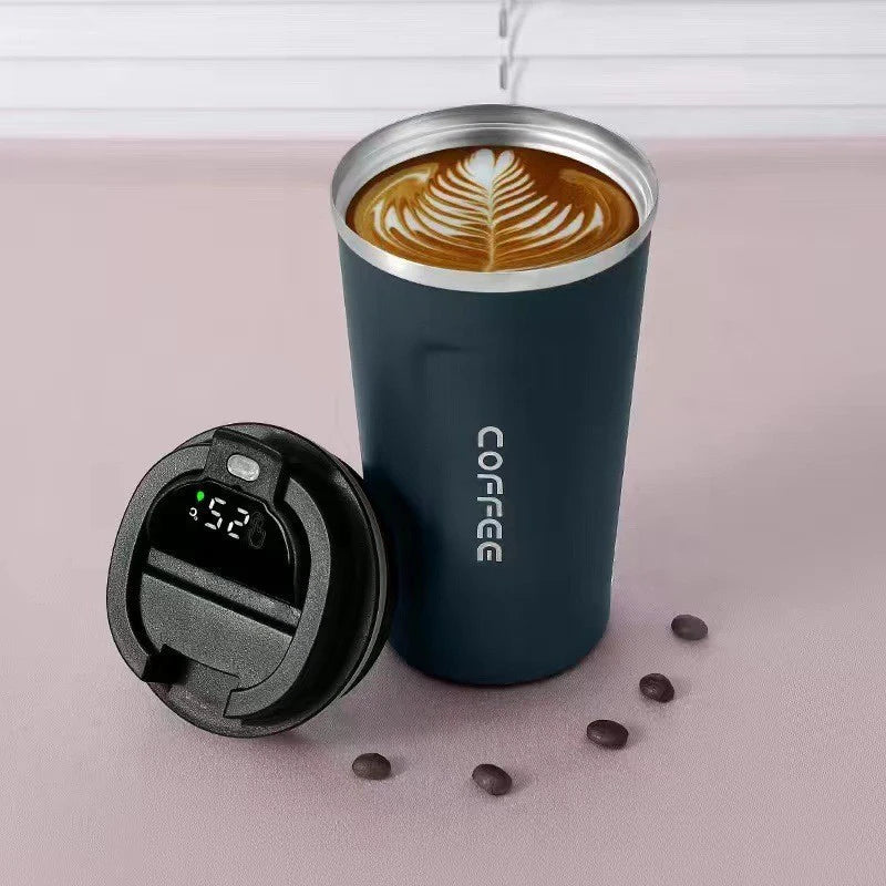 380/510ml Thermos Coffee Mug Stainless Steel Insulated Cup Temperature Display Car Portable Vacuum Bottle Insulated Water Bottle