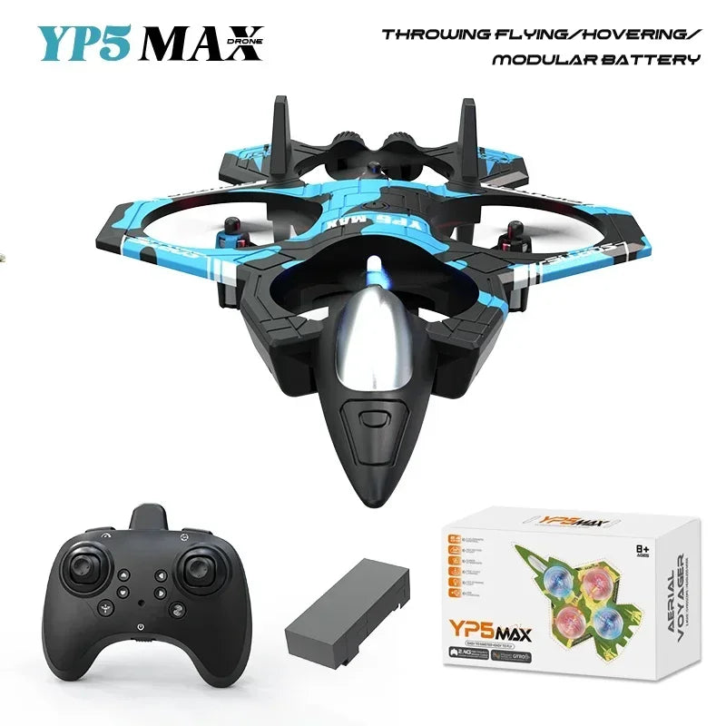 2025 new YP5 Remote Control Drone 2.4G 360° Flip Fighter Jet Toy Intelligent Fixed Height Hovering RC Airplane for Boys Kids Toy