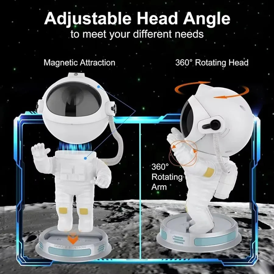 Kids Star Projector Night Light with Remote Control 360°Adjustable Design Astronaut Nebula Galaxy Lighting for Children Adults
