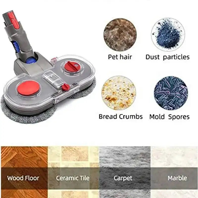 Mop Head Kit For Dyson V7 V8 V10 V11 V15 Gen5 Vacuum Cleaner Part Mop Attachment With Water Reservoir Cleaning Rag Clothes