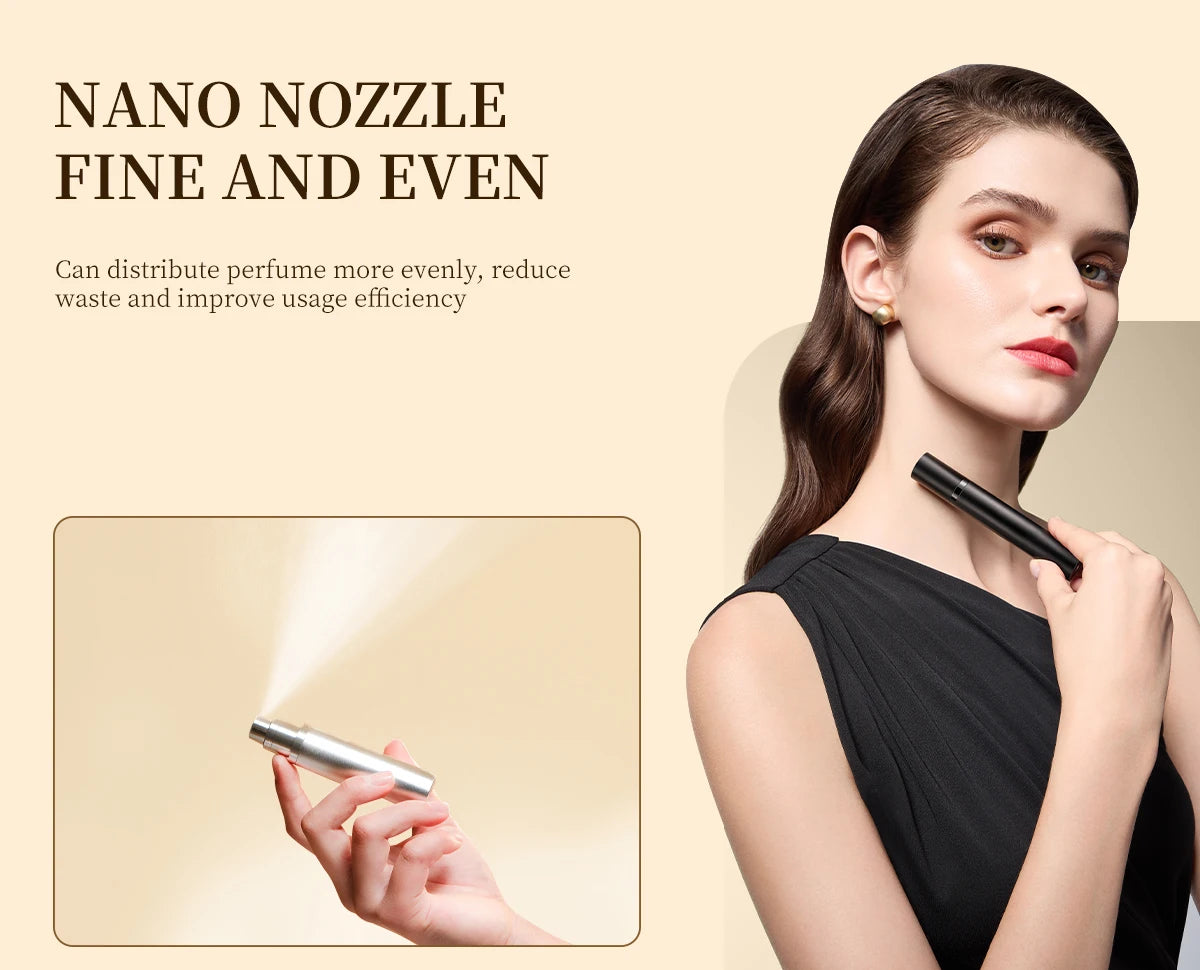 10ml Mini Refillable Perfume Bottle with Spray Scent Pump Portable Travel Empty Cosmetic Containers Mini Spray Atomizer Bottle