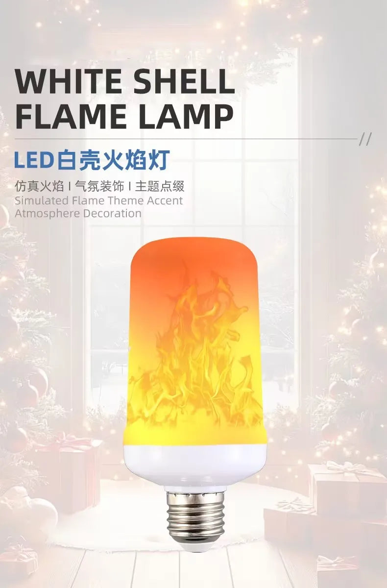 E27 LED Dynamic flame effect light bulbs Multiple mode Creative corn lamp Decorative lightFor bar hotel restaurant party