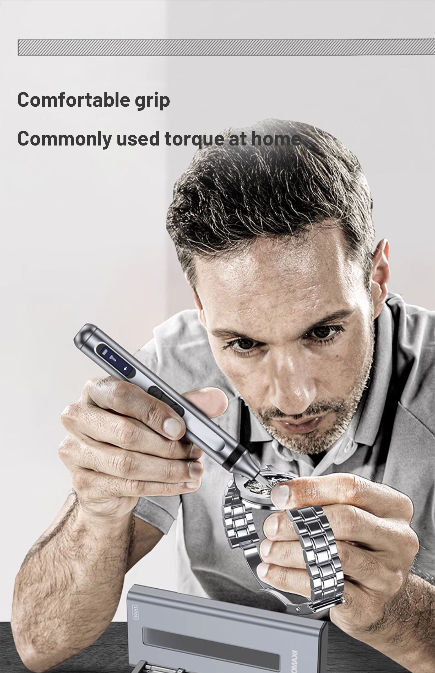 50 in 1 Electric Screwdriver Precision Repair Power Tools Set Magnetic Screw Driver Bits for Home Appliances Watch Phones