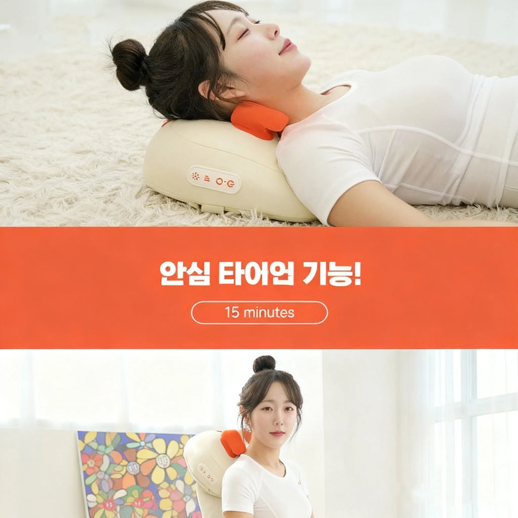 SPA Portable Pillow Massager Lazy Person Leading Shoulder Professional Super Strong Neck Massage Wireless Warm Pillow Type Massa