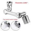 2Pcs Universal 1080° Rotation Faucet Extender Washbasin Robot Arm Tap Dual Mode Sprayer Head Bathroom Splash Proof Swivel Faucet