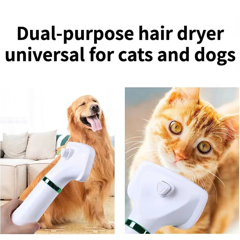 2-In-1 Pet Dog Dryer Quiet Dog Hair Dryers and Comb Brush Grooming Kitten Cat Hair Comb Puppy Fur Blower Adjustable Temprature