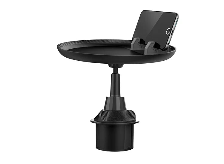 360° Adjustable Car Cup Holder Tray & Phone Mount Expander For Car, Portable Tray Table,Food Storage Rack, Coffee Table,