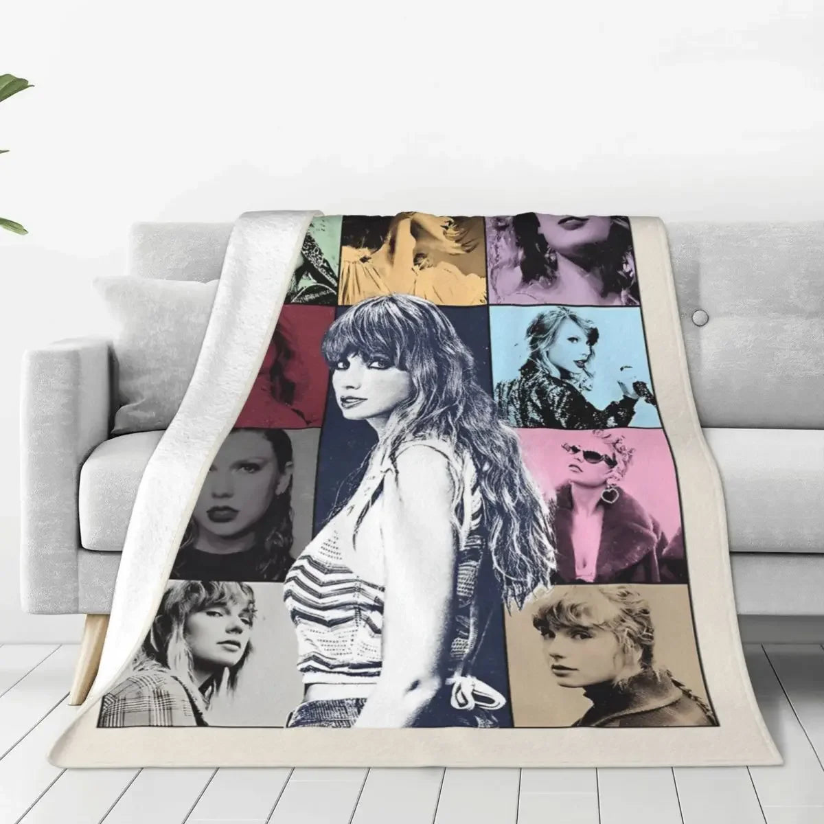 Eras Tour Flannel Throw Blanket  Lightweight Portable Tayloring Print for Bedding  Outdoor Use