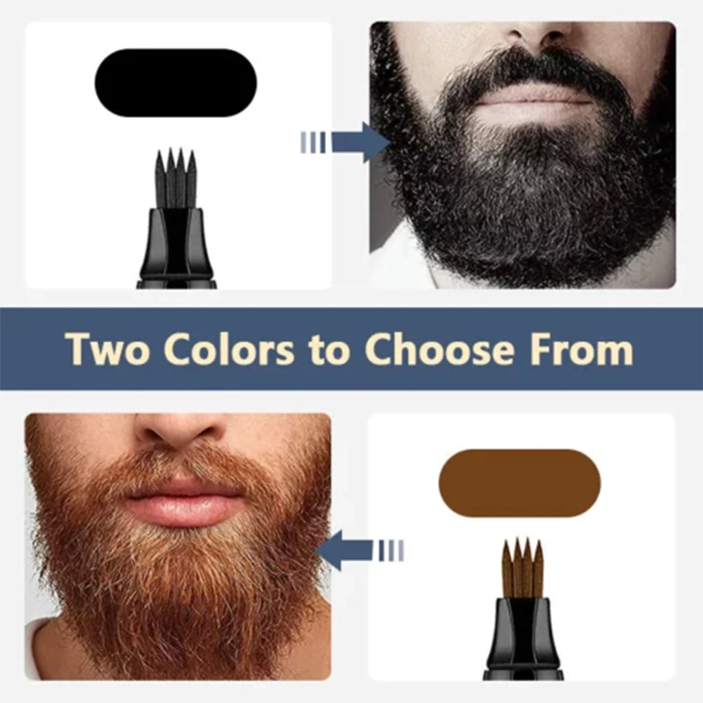 Beard Pen Filler Penci With Brush Kit Waterproof Long Lasting Repair Moustache Coloring Shaping Tools Hair Eyebrow Pencil