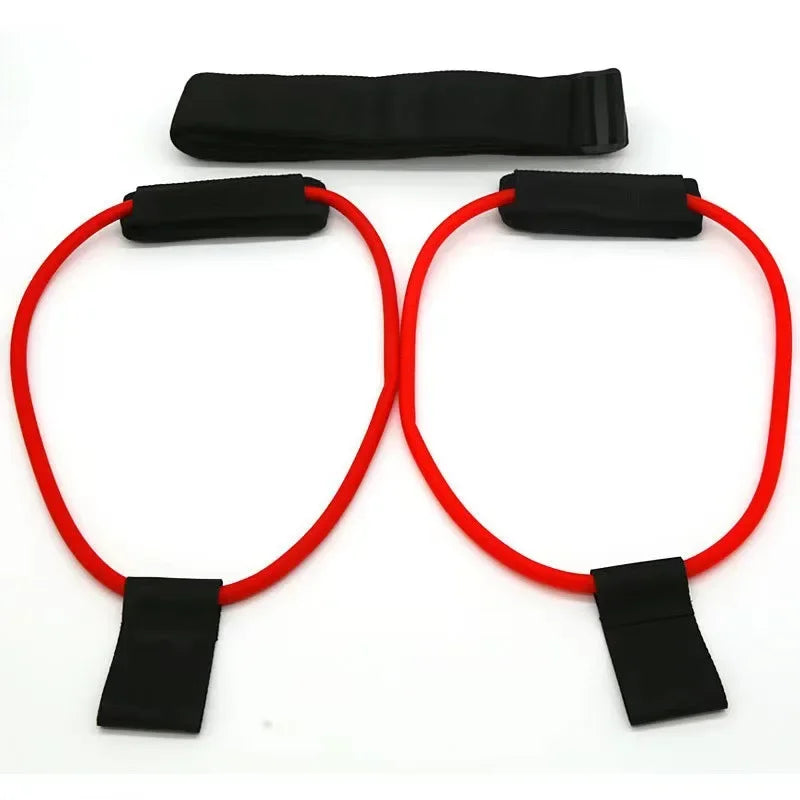 Muscle Strength Training Resistance Band Legs Waist Belt Pedal Exercise Body Building Workout Elastic Bands Fitness Equipment