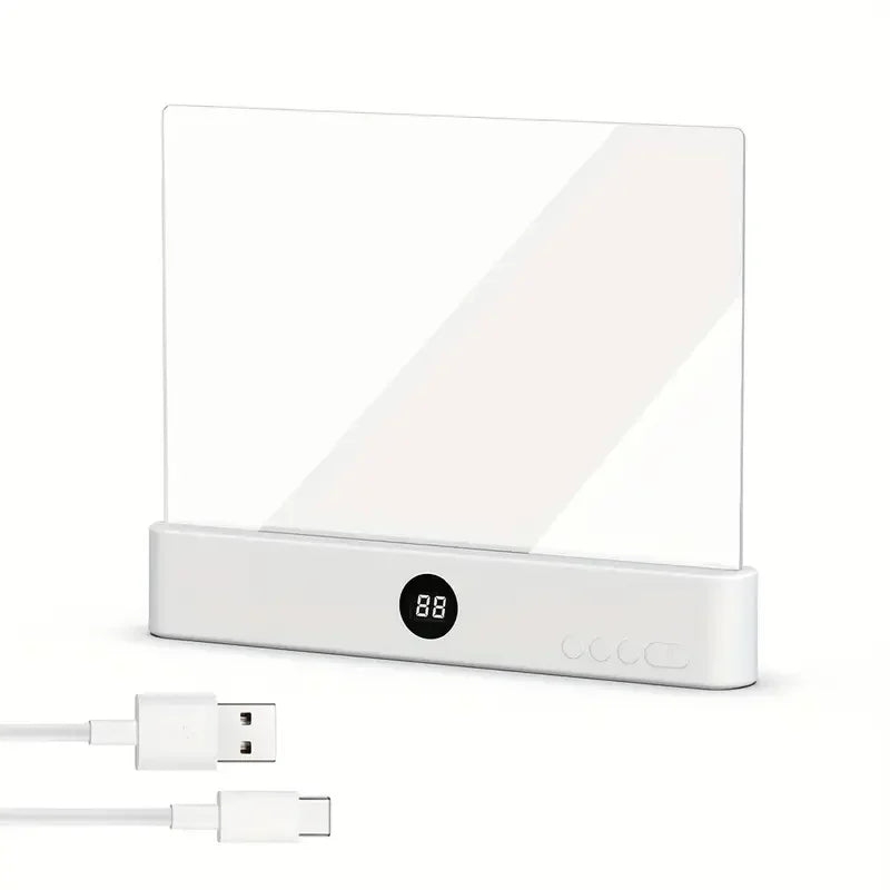 LED Book Light Rechargeable Reading Lights for Books in Bed Eye Caring 3 Color Stepless Dimming Flat Book Light for Book Lovers