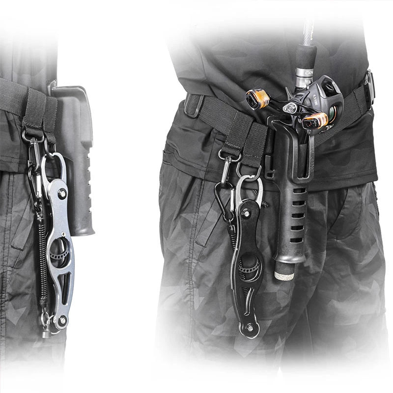 Portable Belt Rod Holder Fishing Gear Accessory Adjustable Waist Fishing Rod Insertion Device Fishing Accessories Tools Outdoor